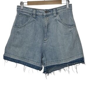 ABrand Jean Short Women's Size 29 High Waist Blue Distressed Baggy Pockets